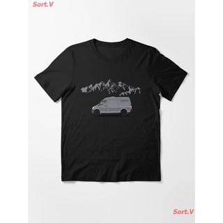 Sort.V โลโก้ Sprinter Van Mountain Essential T-Shirt เสื้อยืดพิมพ์ลาย เสื้อยืดโลโก้รถ