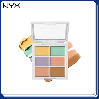 NYX คอนซีลเลอร์ NYX Professional Makeup Color Palette การแก้ไขคอนซีลเลอร์ NYX คอนซีลเลอร์ ปกปิดรอยแตกต่างกัน 6 สี