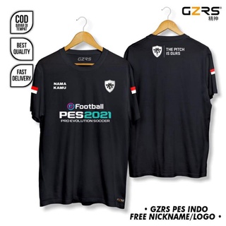 Gzrs เสื้อยืด ลายนิกเกิล PES INDO PES Free Nickname Squad 2021