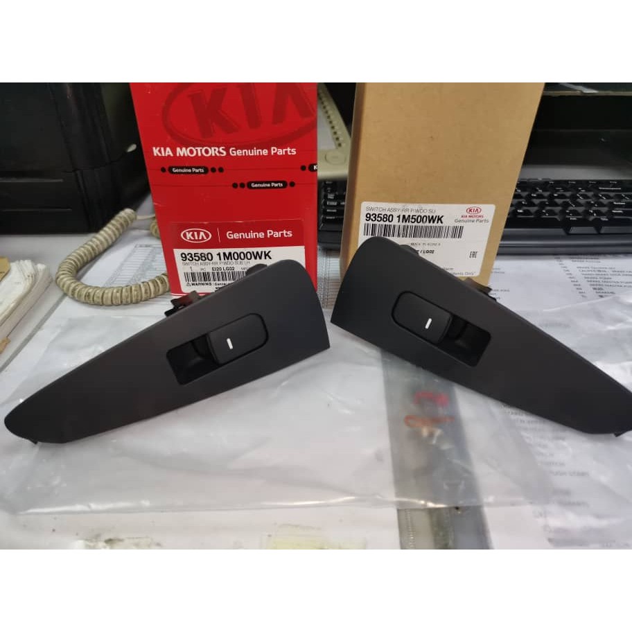 POWER WINDOW SWITCH ประตูด้านหลังด้านใน / RIGHT KIA FORTE (93580-1M000WK / 93580-1M500WK)