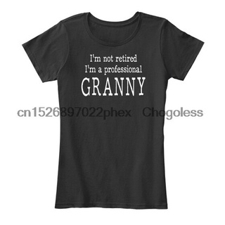 พร้อมส่ง เสื้อยืดแขนสั้น คอกลม ผ้าฝ้าย 100% พิมพ์ลาย Retired Im A Professional Granny Grandpma หลากสี แฟชั่นฤดูร้อน สําห