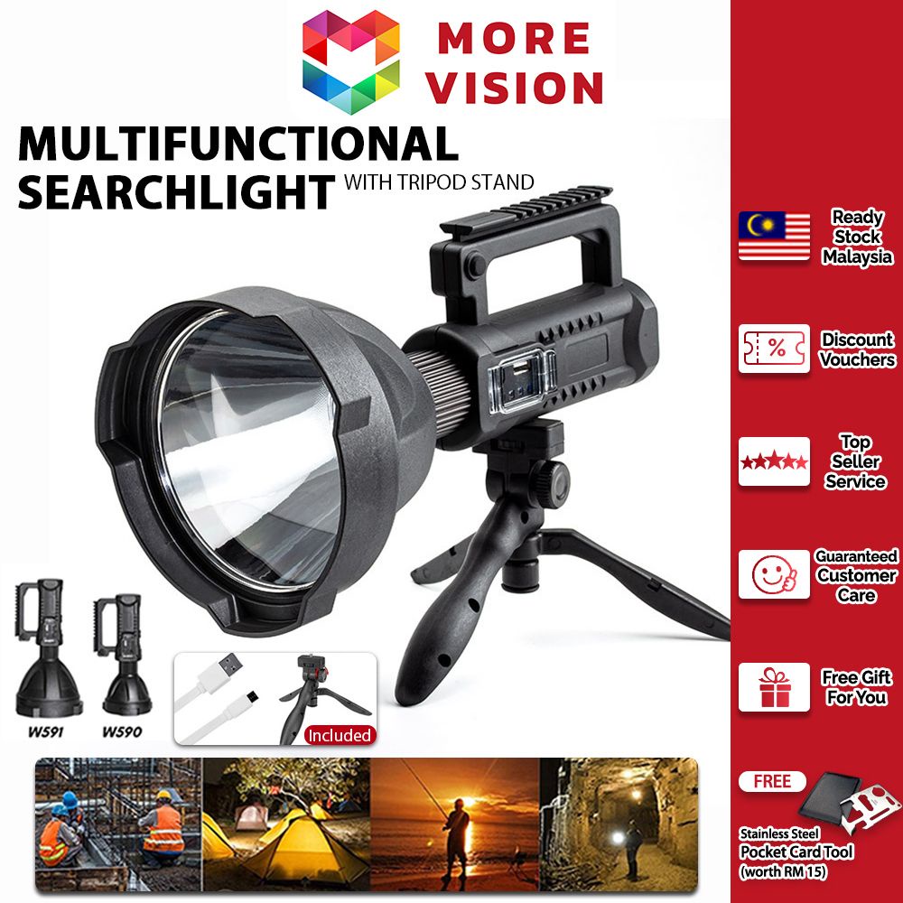 W591 W590 Powerful LED Flashlight Portable Torch Light Super Bright Torchlight P70 P50 USB Rechargea