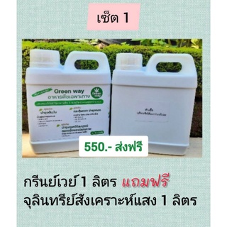 แถมฟรี!!หัวเชื้อจุลินทรีย์สังเคราะห์แสง1ลิตร(1:1)กรีนเวย์อาหารพืชเฉพาะทางเน้นสายเขียวและพืชใบทุกชนิด