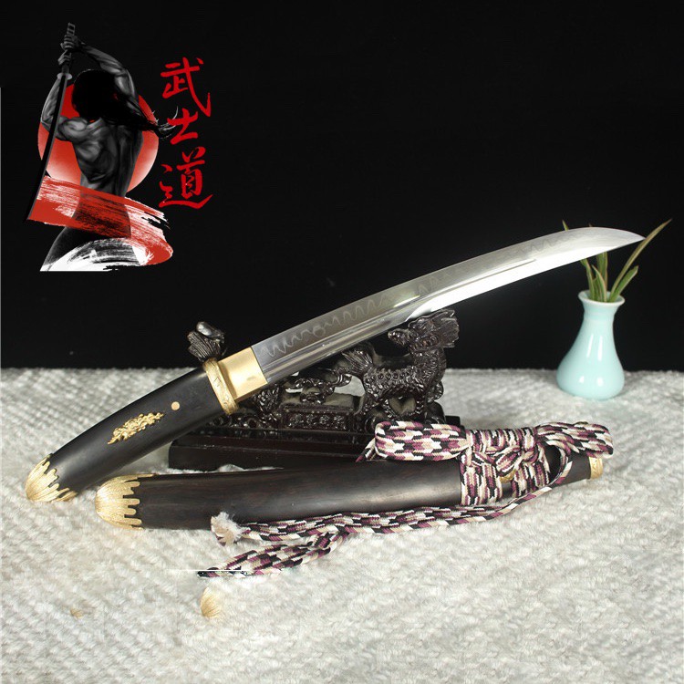 Black Samurai โคดาจิ ดาบคาตานะ  ไม้มะเกลือบราซิล 51cm T10 ฮามอนแท้