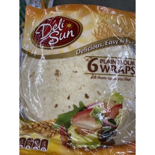 แผ่นแป้งสาลี รสดั้งเดิม ตรา เดลีซัน 360g. Plain Flour Wraps ( Delisun Brand ) เพลน ฟลาวร์ แรพ