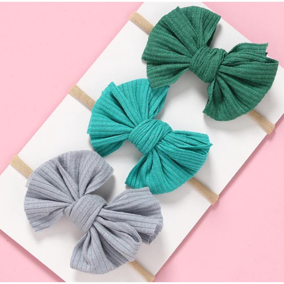 36PcsLot 2022 New 3 5quot Solid Cotton Hair Bows Baby Hairband Girl   532a9e2b639836d8dddca5c2fdcccc71