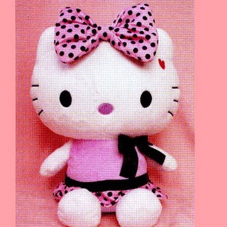 แท้ 100% จากญี่ปุ่น ตุ๊กตา ซานริโอ้ เฮลโล คิตตี้ Sanrio Hello Kitty Dot Dress Plush Doll