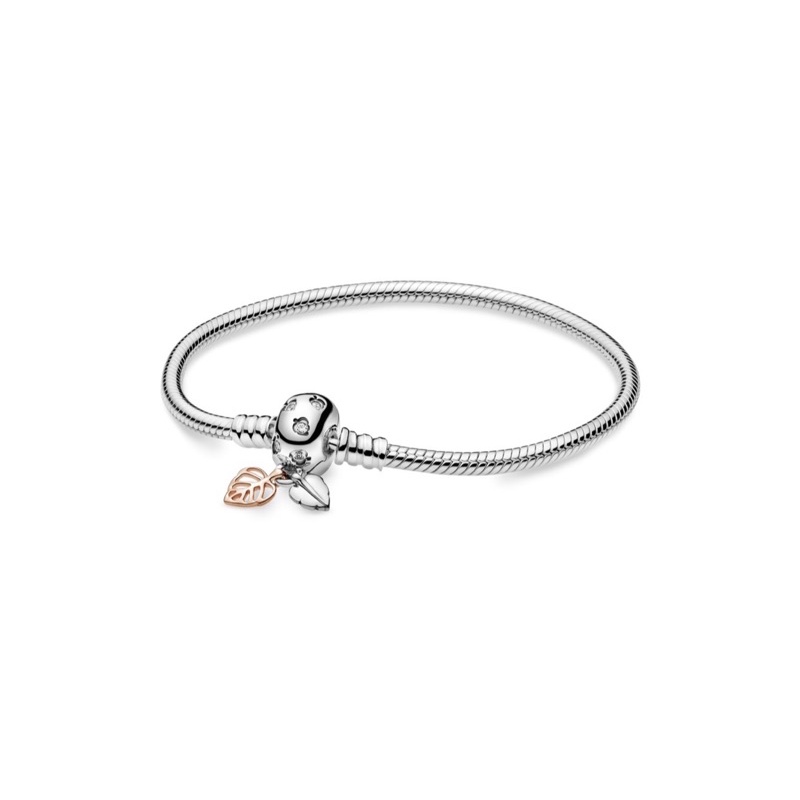 Pandora Moments Leaves & Snake Chain Bracelet