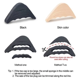 Gtubike 1 คู่ฟองน้ํา Foot Stopper ผู้หญิงหน่วยความจําโฟมรองเท้า Pad Super Soft Anti-drop รองเท้าส้นสูง Forefoot Pads ปรับขนาด Toe Plug