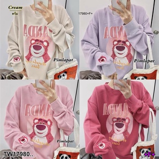 J17980 เสื้อสเวตเตอร์ แขนยาว สกรีนลายตุ๊กตา Long sleeve sweater, screened with doll pattern