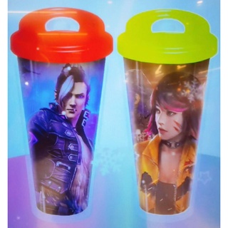 แก้ว แก้วโอวัลติน Ovaltine X FREE FIRE x Free Fire Tumbler ลาย Hayato และ Awakening Kelly Limited Edition