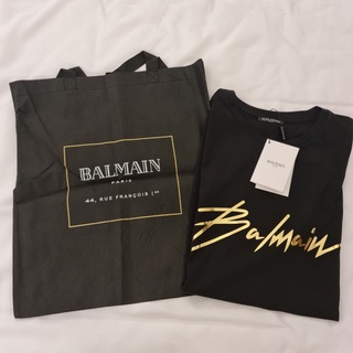 New!!! Balmain Men ดำ Screen  ทอง สวยมาก ขาย 8,900 Size M(อก -41")