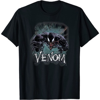 เสื้อยืด พิมพ์ลาย Marvel Venom From Down Under Face To Face สําหรับผู้ใหญ่