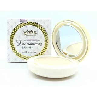 แป้งยาฟู Yafu Fine Moistening Whitening Cake แป้งพัฟสองชั้นผสมรองพื้น