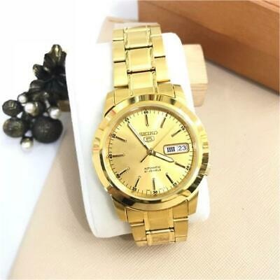 SEIKO 5 Automatic รุ่น SNKE56K1 นาฬิกาข้อมือผู้ชาย สแตนเลสสีทอง - มั่นใจ ของแท้ 100% รับประกัน 1 ปีเต็ม
