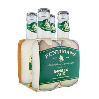 🌟พร้อมส่ง🌟Fentimans Ginger Ale 200 ml. x 4 Bottles เฟนติแมนส์จินเจอร์เอลเครื่องดื่มอัดแก๊สกลิ่นน้ำขิง 200 ml. 4 ขวด