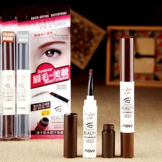 NOVO BEAUTY EYEBROW GEL 3g เจลคิ้ว กันน้ำ ดินสอเขียนคิ้ว แห้งเร็ว คิ้วสวยดูมีมิติ(110)