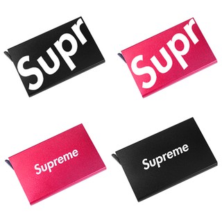 Supremeกล่องบัตรโลหะ ที่ใส่การ์ดป๊อปอัพอัตโนมัติ