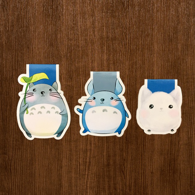 Ghibli Totoro ชุดที่คั่นหนังสือแม่เหล็กที่คั่นหนังสือแม่เหล็ก