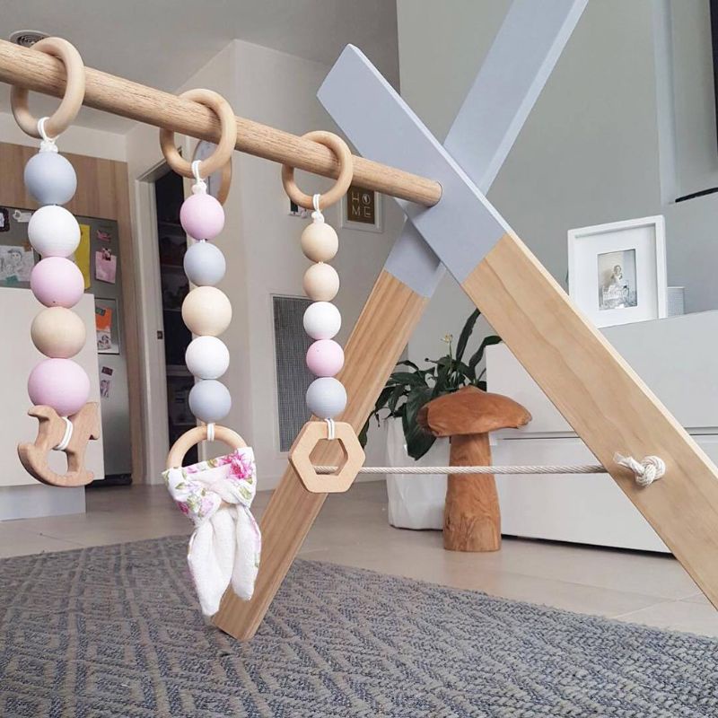 Mary 3 Pcsset Baby Fitness Rack Stroller Ornaments Nordic Cartoon Wood ...