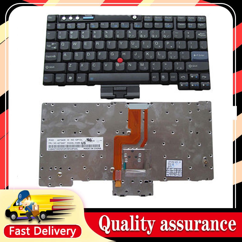 แป้นพิมพ์แล็ปท็อปสําหรับ Lenovo IBM ThinkPad X60 X60S X61 X61S T400 T60 T61 เปลี่ยนคีย์บอร์ด,มือสอง