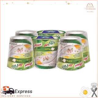 คนอร์คัพ โจ๊กกึ่งสำเร็จรูป รสหมู 35 กรัม x 6 ถ้วยKnorr Cup Instant Porridge Pork Flavor 35 g x 6 cups