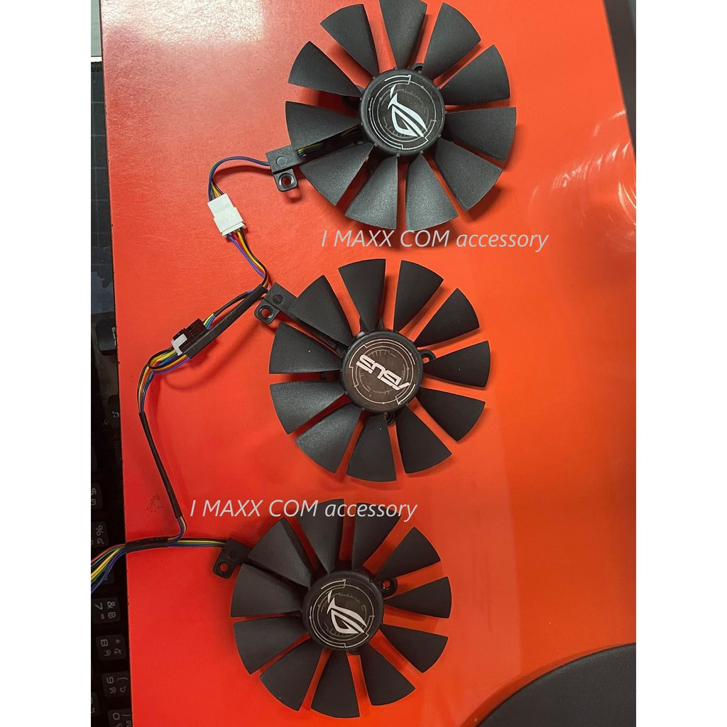 พัดลมการ์ดจอระบายความร้อนAsus Rog Strix Raptor Rx580 / 480 Gtx 1080 / 1080 / 1070 Ti / 1070 / 1060 ข