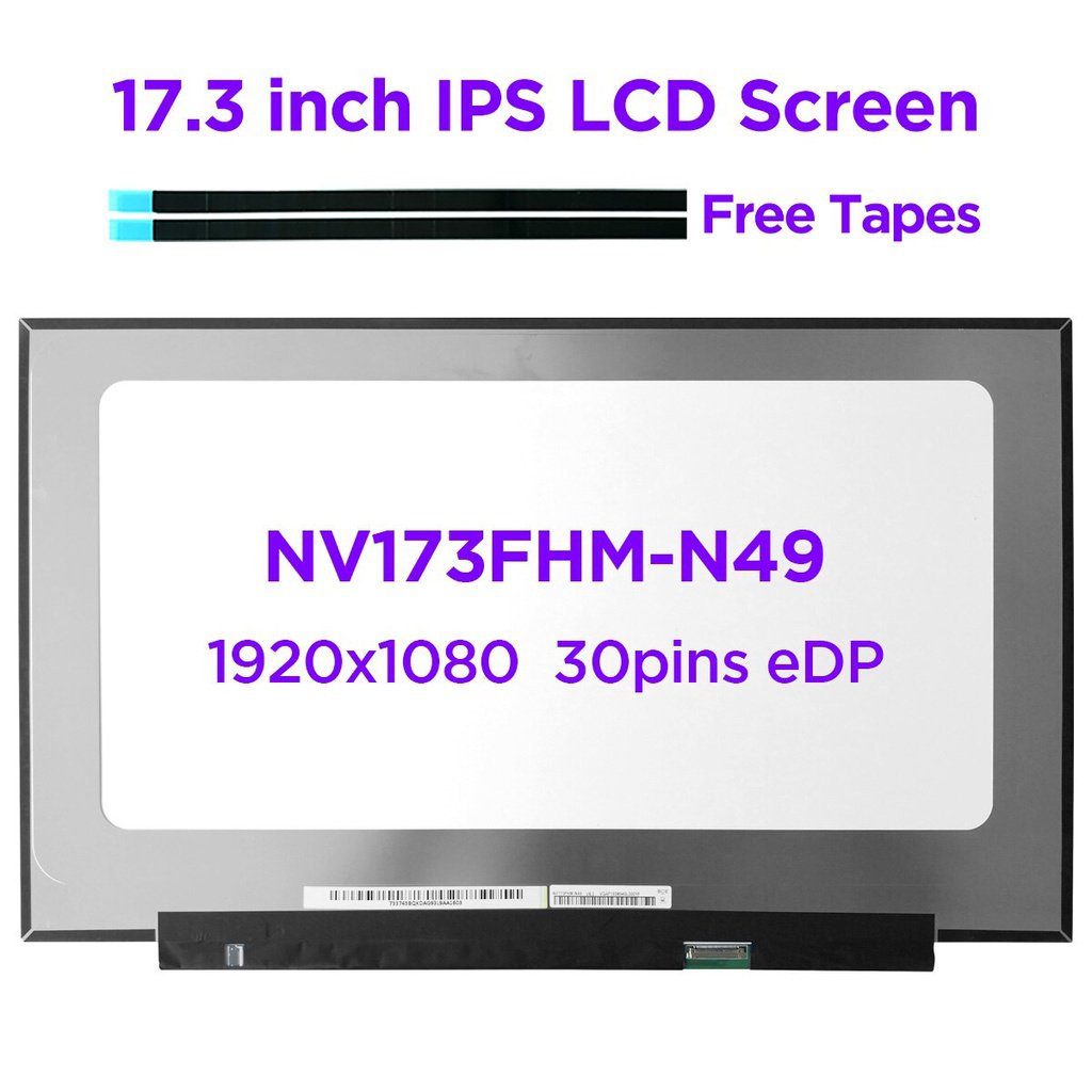 17.3 "IPS แล็ปท็อปหน้าจอ LCD NV173FHM-N49 fit B173HAN04.3 B173HAN04.2 N173HCE-E3A E3B Slim จอแสดงผลแ