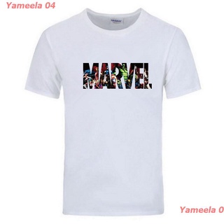 ผ้าฝ้ายคอกลมYameela 04 New ใหม่เสื้อยืดแขนสั้นผ้าฝ้าย 100% ลาย Marvel Marvel Marvel สีขาวสําหรับผู้ชาย discountfrom S-4X