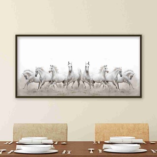 SB Design Square รูปพร้อมกรอบ DoseArt รุ่น Glory Horse 80x40 cm. (83x43 ซม.)