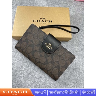 Coach C2874 กระเป๋าสตางค์ทรงยาว/กระเป๋าสตางค์/คลัทช์สำหรับผู้หญิง