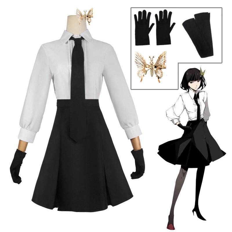 Bungou Stray Dogs Akiko Yosano ความดีของอากิโกะ คอสเพลย์อะนิเมะผู้หญิงเลดี้คริสต์มาส Xmas ชุดนักเรีย