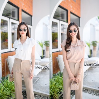 Prada Silk Shirt เสื้อเชิ้ต ผ้าcotton แขนสั้น แต่งกระเป๋าโลโก้แบรนด์ หรูหรา งานแพง อก36 เรียบหรูออกงาน