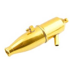 RC 102009（02026）Gold Aluminum Exhaust Pipe 4WD For HSP 1/10 Nitro Car Buggy Truck