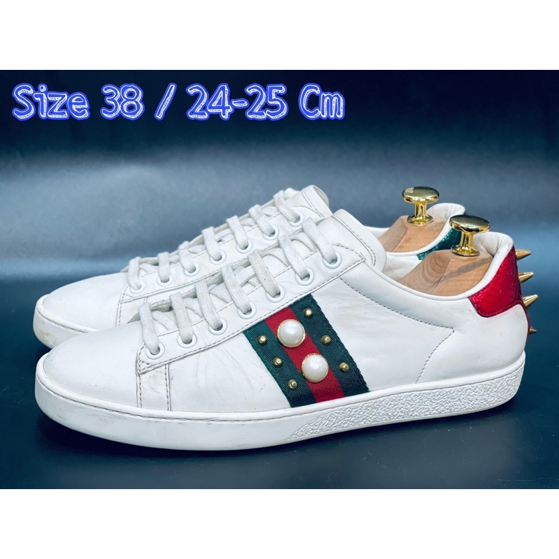 Gucci Women's Ace Studded Leather Sneaker