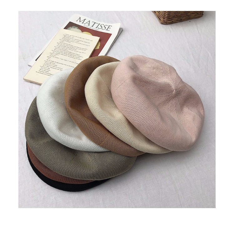 เวอร์ชั่นเกาหลีInsสีทึบBeretฤดูร้อนญี่ปุ่นบางผ้าลินินBeretหมวกหญิงฤดูใบไม้ผลิฤดูใบไม้ร่วงอังกฤษย้อนยุคแปดเหลี่ยมหมวกAll-Matchจิตรกรหมวก - รูปที่ 5