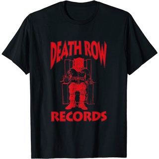 เสื้อยืดโอเวอร์ไซส์เสื้อยืด พิมพ์ลายโลโก้ Death Row Records สีแดงS-3XL