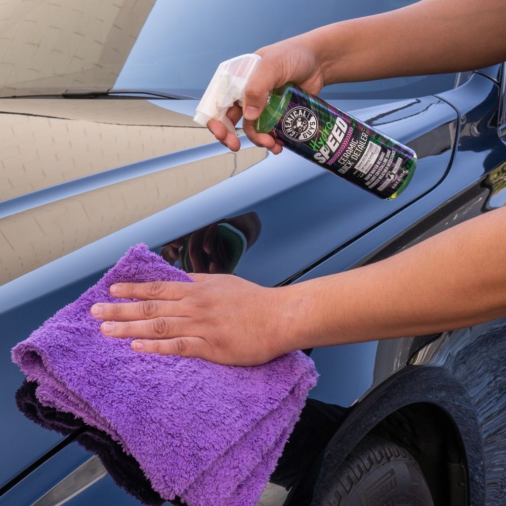 Chemical Guys Happy Ending Microfiber Purple ขนาด 16 x 16 ผ้าไมโครไฟเบอร์ (1 แพคมี 3 ผืน