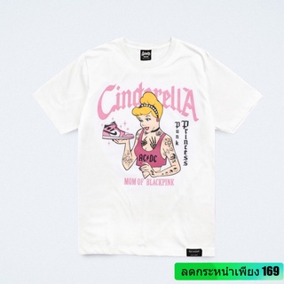 เสื้อยืดลาย รุ่น Cinderella ขาว ( ลิขสิทธิ์แท้ ) แขนสั้น เสื้อยืดชาย เจ้าหญิง S M L XL 2XL  TS