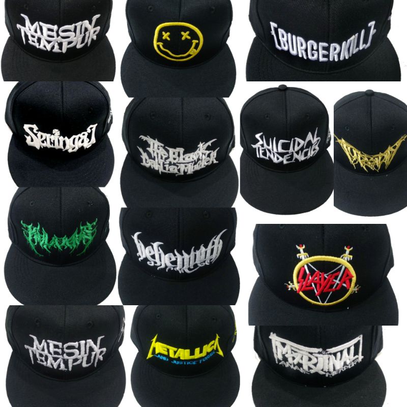 หมวก / Snapback SUICIDE SILICA / BEHEMOTH / METALLICA / CANNIBAL CORPSE / MARJINAL / SLAYER
