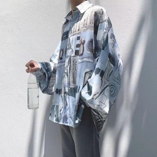 💥 เสื้อเชิ้ตคอจีนสีพื้นแขนยาว