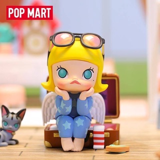 [Asari] ฟิกเกอร์ POPMART POPMART MOLLY I Want to Travel สร้างสรรค์ สําหรับตกแต่งบ้าน