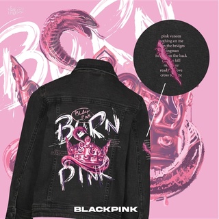 เสื้อแจ็กเก็ตยีน ลาย Blackpink สีชมพู