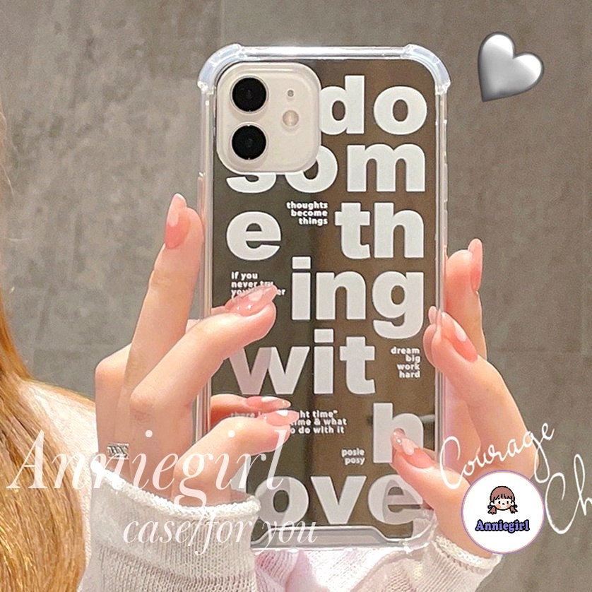 เคสโทรศัพท์มือถือ Tpu แบบนิ่ม พิมพ์ลายตัวอักษรภาษาอังกฤษ กันกระแทก เคสไอโฟน  สําหรับ Iphone 14 13 12 11 Pro Max Xr Xs 8 7 Plus - Anniegirl.Th - Thaipick