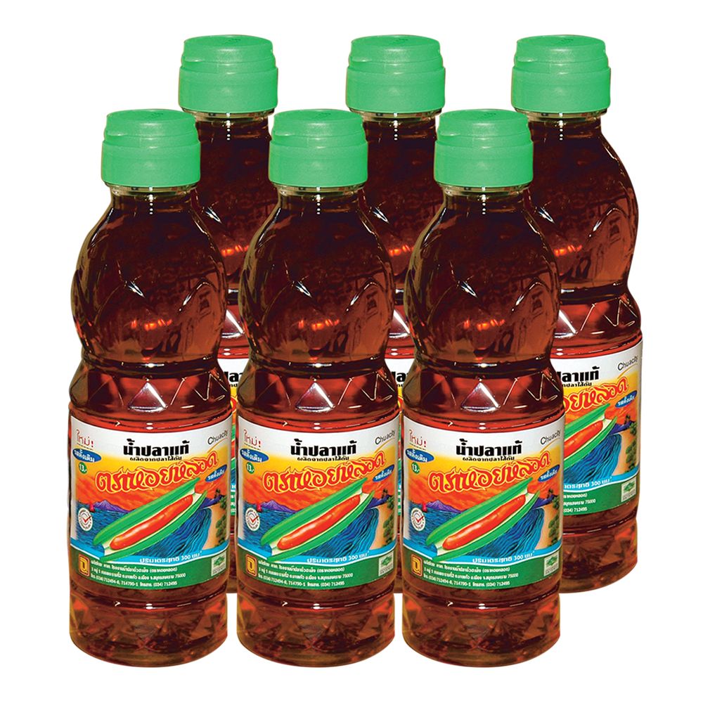 * พร้อมส่ง * หอยหลอด น้ำปลา ขวดเพท 300 มล. x 6 ขวด Razor Clam Fish Sauce 300 mlx6