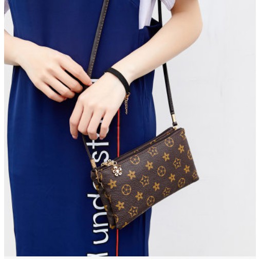 SLING BAG CROSSBODY WOMAN HAND BAG พร้อม 2 ระดับ / BEG TANGAN PEREMPUAN SLINGS
