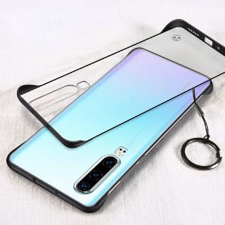 เคสโทรศัพท์ แบบใส ไร้กรอบ บางพิเศษ พร้อมแหวนตั้งมือถือ สำหรับ Huawei P30 Pro P30 Lite Nova 4E 3 3i