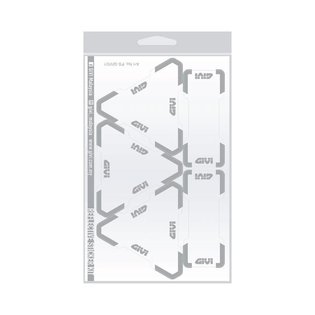 PS-GIVI01 Reflective Sticker for motorcycle top box - สติกเกอร์สะท้อนแสงสำหรับติดกล่องท้ายรถมอเตอร์ไ