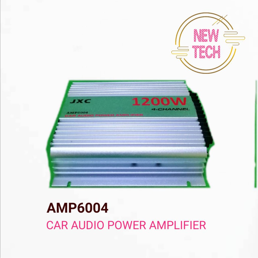 JXC AMP6004เพาเวอร์แอมป์รถยนต์/มอเตอร์ไซค์ 4 แชลแนล 1200W USB MP3