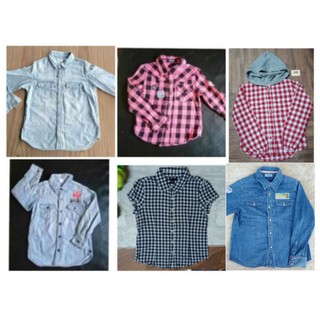 เสื้อเชิ้ตเด็กมือสอง ไซส์ 120-160 ส6053